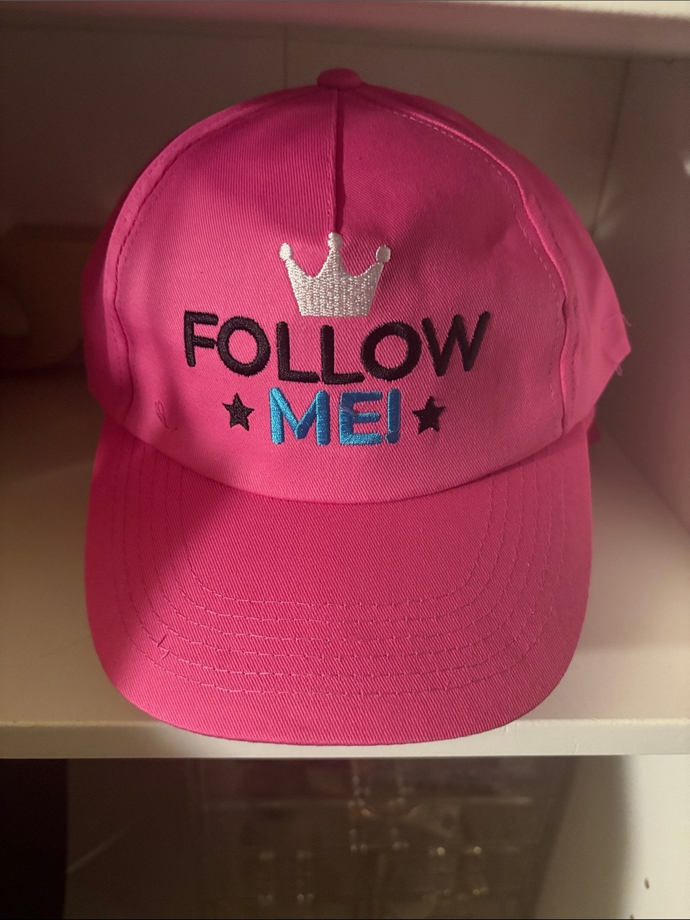 7 Party City Pink "Follow Me" Kids Baseball Cap